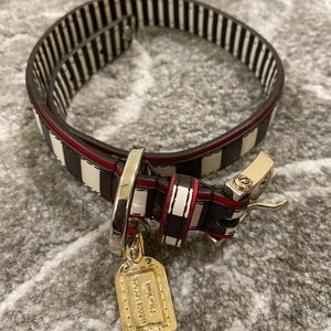 Henri bendel dog collar striped 18”